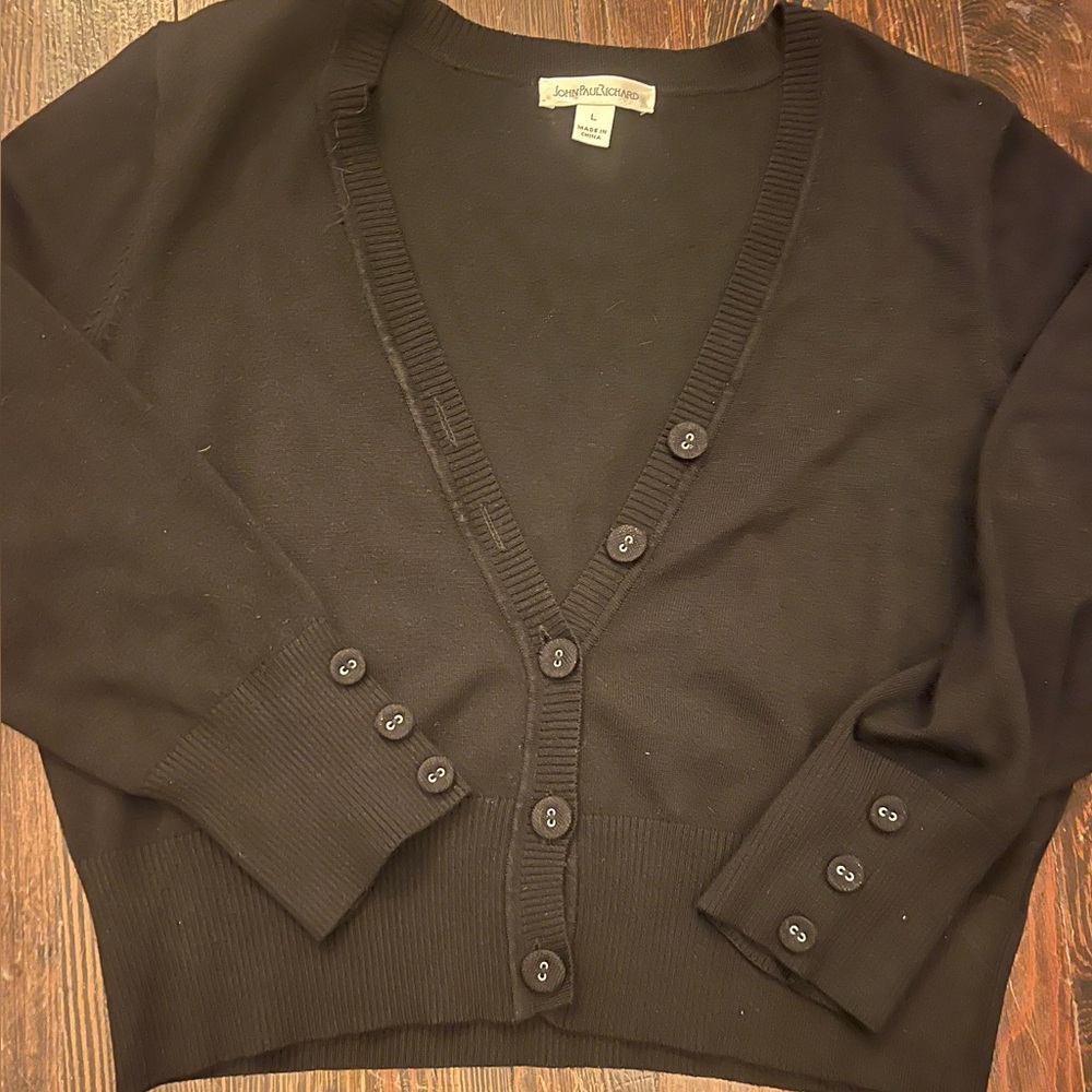 Black Button-Up Cardigan